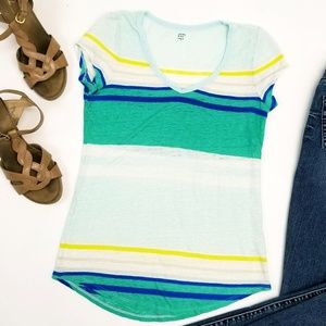 Crown and ivy striped Cap Sleeve top Size Small